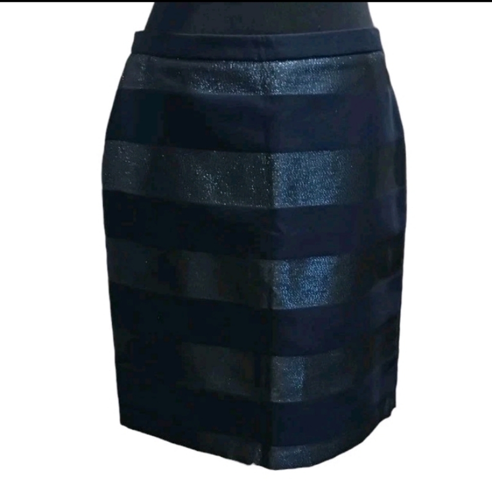 Tommy Hilfiger Metallic Stripe Pencil Skirt - Picture 2 of 6